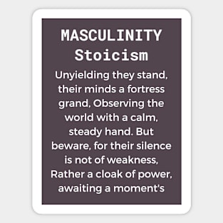 Masculinity Stoicism Magnet